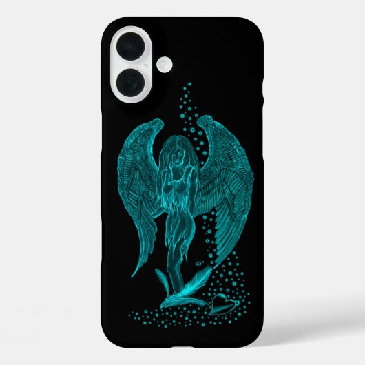 エンジェル失ったインラブ,ブラックとグリーンデザイン Case-Mate iPhoneケース (裏面)
