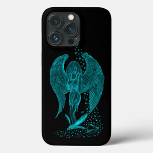 エンジェル失ったインラブ,ブラックとグリーンデザイン iPhone 13 PROケース