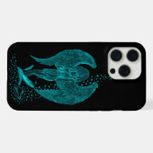エンジェル失ったインラブ，ブラックとグリーンデザイン iPhoneケース (裏面横)