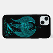 エンジェル失ったインラブ，ブラックとグリーンデザイン iPhoneケース (裏面横)