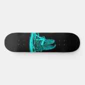 エンジェル失った、考えブラックとグリーンのデザイン スケートボード (横)