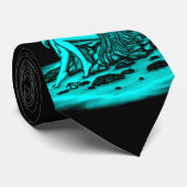 エンジェル失った、考えブラックとグリーンのデザイン ネクタイ (ロール)