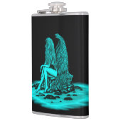 エンジェル失った、考えブラックとグリーンのデザイン フラスク (左)