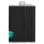 エンジェル失った、考えブラックとグリーンのデザイン フラスク (裏面)