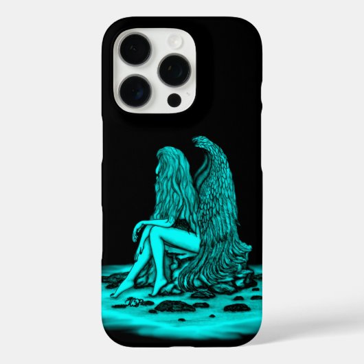 エンジェル失った、考えブラックとグリーンのデザイン Case-Mate iPhoneケース (裏面)