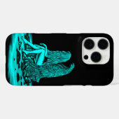 エンジェル失った、考えブラックとグリーンのデザイン Case-Mate iPhoneケース (裏面 (横))