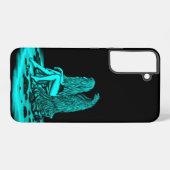 エンジェル失った、考えブラックとグリーンのデザイン SAMSUNG GALAXYケース (裏面横)