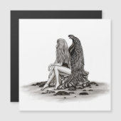 エンジェル失った、考えin、白黒デザイン (正面/裏面)