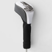 エンジェル失った、考えin、白黒デザイン ゴルフヘッドカバー (アングル)