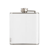 エンジェル失った、考えin、白黒デザイン フラスク (裏面)