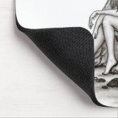 エンジェル失った、考えin、白黒デザイン マウスパッド (コーナー)