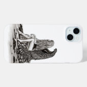 エンジェル失った、考えin、白黒デザイン Case-Mate iPhoneケース (裏面 (横))