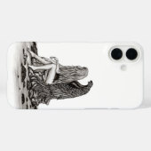 エンジェル失った、考えin、白黒デザイン Case-Mate iPhoneケース (裏面 (横))