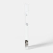 エンジェル失った、考えin、白黒デザイン iPhoneケース (左側面)