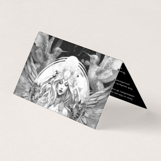 エンジェル女神ライフお祝い誕生日招待状 (裏面)