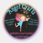 エンジェル妖精の糸編み物クロシェのホームズパン工芸品 ラウンドシール (正面)