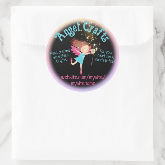 エンジェル妖精の糸編み物クロシェのホームズパン工芸品 ラウンドシール (バッグ)