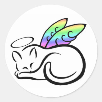 エンジェル子猫シール ラウンドシール