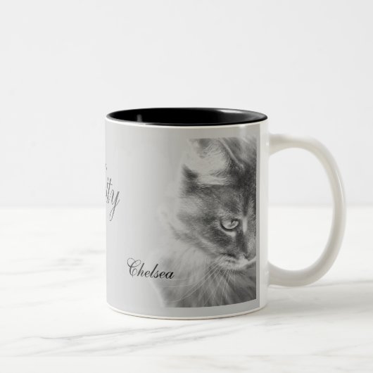 「エンジェル子猫」ポートレート ツートーンマグカップ (右)