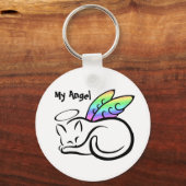 エンジェル子猫（マイエンジェル）キーチェーン キーホルダー (正面)