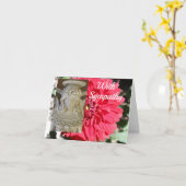 エンジェル弔慰カード カード (黄色い花)