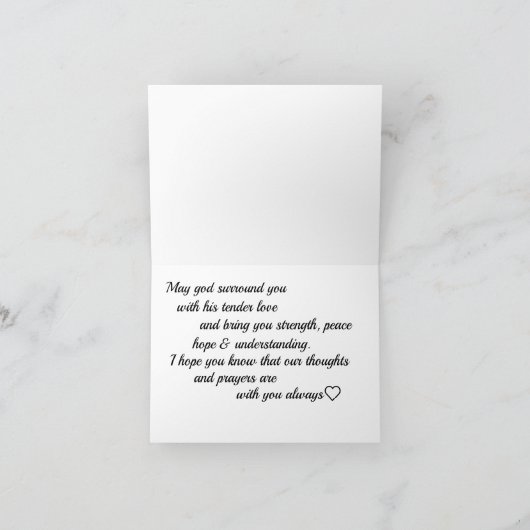 エンジェル弔慰カード カード (内部)