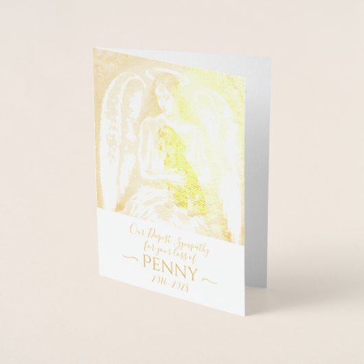 エンジェル悔やみや弔慰ブラックタンダシュントの損失 箔カード (正面)