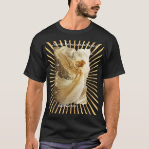 エンジェル感動的ズ引用文,金ゴールド,白,黒 Tシャツ
