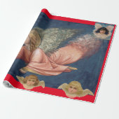 エンジェル折り飛んでいる畳みグリーティングカード ラッピングペーパー (アンロールド)