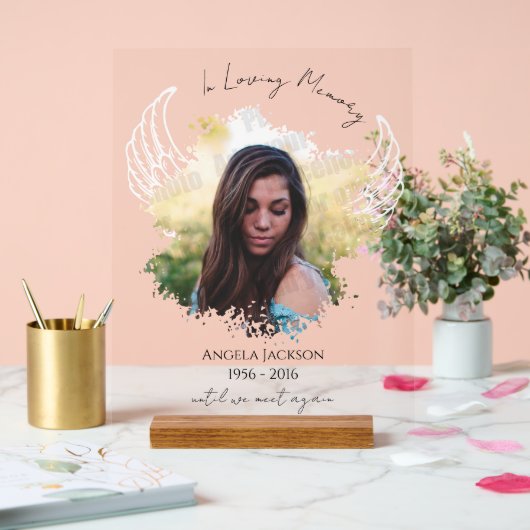 エンジェル澄んウィングス記念写真 アクリルサイン (ウェディング)