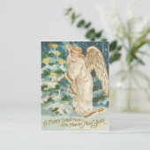 エンジェル照明キャンドルライトクリスマスツリー シーズンポストカード (スタンド正面)