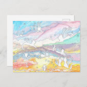 エンジェル猫の天国、悔やみや弔慰、ペットの損失 ポストカード (正面/裏面)