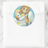 エンジェル猫ファミリーPURRS天国シール ラウンドシール (バッグ)