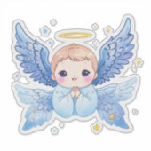 エンジェル男の赤ちゃん シール (正面)