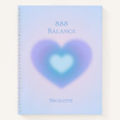 エンジェル番号表示グラデーションオーラ ノートブック (正面)