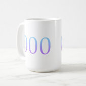 エンジェル番号000 – 単独 コーヒーマグカップ (正面左)