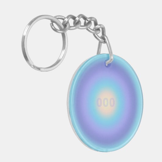 エンジェル番号000 – 無限の成長と新しいスタート キーホルダー (正面左)