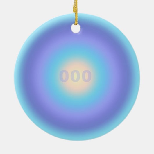 エンジェル番号000 – 無限の成長と新しいスタート セラミックオーナメント (裏面)