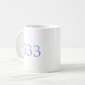 エンジェル番号333 – サポート コーヒーマグカップ (正面左)