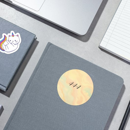 エンジェル番号444ステッカー ラウンドシール