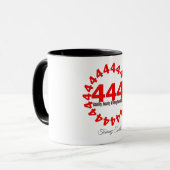 エンジェル番号444 – 保護と安定性コーヒー マグカップ (正面左)