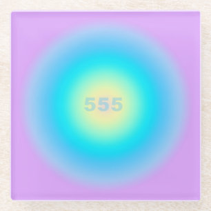 エンジェル番号555 – 新しい始まり ガラスコースター