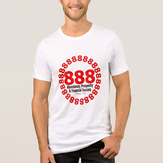 エンジェル番号888 – 繁栄と豊富 トライブレンドＴシャツ (正面)