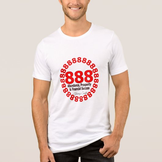 エンジェル番号888 – 繁栄と豊富 トライブレンドTシャツ (正面)