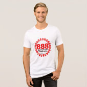エンジェル番号888 – 繁栄と豊富 トライブレンドTシャツ (正面全面)