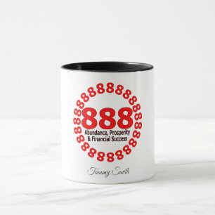 エンジェル番号888 – 豊富さと無限の恵み マグカップ