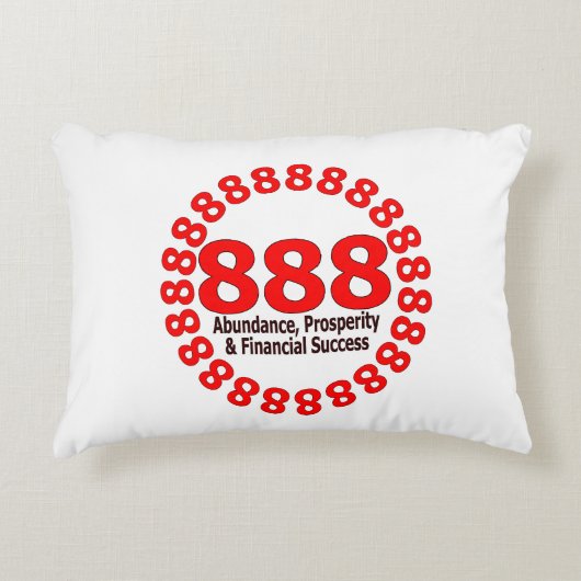 エンジェル番号888 – 豊富さと調和 アクセントクッション (正面)