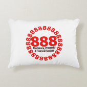 エンジェル番号888 – 豊富さと調和 アクセントクッション (正面)