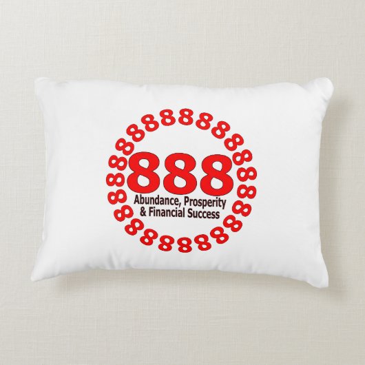 エンジェル番号888 – 豊富さと調和 アクセントクッション (裏面)