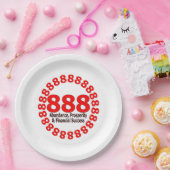 エンジェル番号888 – 豊富さと運 ペーパープレート (パーティー)